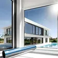 Spiegelfolie / Sonnenschutzfolie - Silber / 1.05x50 m / Statisch haftend (Innen)