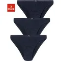 Slip H.I.S "Minislip", Herren, Gr. S, blau (navy), Jersey, Obermaterial: 95% Baumwolle, 5% Elasthan, unifarben, körpernah, Unterhosen, aus weichem Baumwoll-Stretch