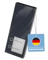 DOORLINE 150725 Anthrazit Türsprechanlage, Klingel, Türöffner anschließbar, Haustelefon und Handy als Gegensprechanlage Anschluss a/b 2-Draht, Aufputz auf Satandard Unterputzdose Türstation Slim DECT