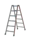 Hymer Stufenstehleiter, beidseitig begehbar, 2x3 Stufen, senkr. Höhe 0,70 m, Reichhöhe 2,19 m, Gewicht 3,6 kg
