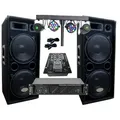 DSX PA Party DJ Disco Set Lautsprecher Mixer Bluetooth Verstärker Lichtset Party-Lautsprecher (1480.00 W) schwarz