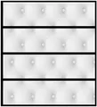 Wallario Möbelfolie/Aufkleber, geeignet für IKEA Malm Kommode mit 4 Schubfächern - Klebefolie Weiße Ledertür
