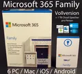 Microsoft 365 Family Vollversion Box 6 Personen 1 TB PC/Mac/iOS/Android OVP NEU