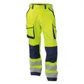 Warnschutzhose mit Kniepolstertaschen, NEONGELB/DUNKELBLAU, Gr. 42