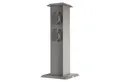 Grafner Gartensteckdose Steckdosensäule mit 4 Außensteckdosen Edelstahl Gartensteckdose, Stck, 1-St., 1, Höhe: ca. 40 cm, Witterungsbeständig