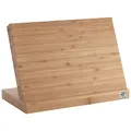 ZWILLING magnetischer Messerblock aus Bambus-Holz, 17 x 30 x 21 cm, für bis zu 5 Messer, Braun
