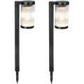 Lumisky Solarleuchten, Schwarz, Kunststoff, LED integriert, 7.8x58x11 cm, Lampen & Leuchten, Außenbeleuchtung, Solarleuchten