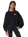 Nike FZ9244-010 G NSW Club FLC BXY CRW LBR Sweatshirt Girls Black/White Taille S