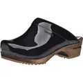 Sanita Wood-Classic Patent Open Clog Black Gr.36 - Schwarz - 36