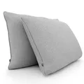 Sofakissen mit Füllung und Bezug - Sofakissen Groß 40x60 cm - Couchkissen Grau 2er Set viel Füllung – OekoTex zertifizierte Zierkissen Sofa & Couch – Bequeme Dekokissen Wohnzimmer, Schlafzimmer