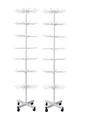 BAYLI Schmuckständer 2er Set - Verkaufsständer drehbar Höhe 155cm, rollbares Warenständer