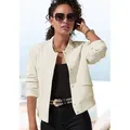 LASCANA Bomberjacke mit Druckknöpfen, Kurzjacke, sportlich-chic weiß 40