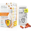Kurkuma Kapseln Hochdosiert – 185x Höhere Bioverfügbarkeit – Mizellares Curcumin NovaSOL – Nur 1 Kapsel Täglich Ohne Piperin – Flüssig mit Vitamin D3 – Licur 7000 (30 Kapseln, Monatsvorrat)