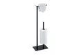 relaxdays Toilettenpapierhalter stehend, schwarz