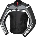 IXS RS-500 1.0 Motorrad Leder- / Textiljacke, schwarz/grau/weiß, Tall 98
