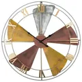 Beliani Wanduhr, Mehrfarbig, Metall, Stadtarchitektur, 60x60x5 cm, Dekoration, Uhren, Wanduhren