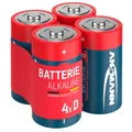 ANSMANN Batterien Red Alkaline Alkali-Mangan Mono D 1,5 V, 4 St.