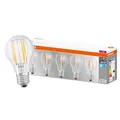 Glühbirne OSRAM LED BASE CLASSIC A Lampe klar 6,5W / 4000K Kaltweiß E27 SET 5