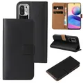 LBH Handyhülle für Xiaomi Redmi Note 10 5G mit Karten- und Geldfach Smartphone Hülle mit Standfunktion Flip Case Wallet Schutzhülle Magnetverschluss Schwarz