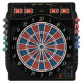 Dartautomat Karella CB-50, elektronische Dartscheibe mit 27 Spielen und 159 Spielvarianten, exakte Turniermaße in 2-Loch-Ausführung, Profigerät