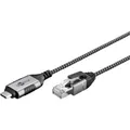 goobay USB-C 3.1 auf RJ45 Ethernet CAT 6 Kabel Slim/Adapterkabel/stabile kabelgebundene Internetverbindung mit Router/Netzwerk Switch/USB auf RJ45 Adapter / 2 Gbit/s / 2 Meter / 74403