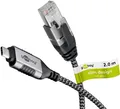 goobay USB-C/RJ45 Kabel 2m silber, schwarz