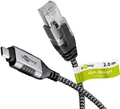 Goobay 74403 Ethernet-Kabel USB-C™ 3.1 auf RJ45, Slim, 2 m, 2 m, schwarz-Silber