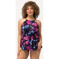 Ulla Popken Tankini Tankini Pfingstrosen Softcups Schößchen schwarz 42