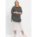 Sheego T-Shirt Longshirt schwarz 52/54