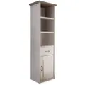 BEGABINO Standregal Luca 60 x 201 cm Dekor Weiß