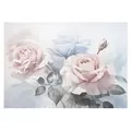 Wallarena Fototapete Blumen Rose Pastell Vlies Tapete Wohnzimmer Schlafzimmer Wandtapete, Glatt Vlies Struktur Vinyl, Gemalt, Tapete inklusive Kleister Vliestapete Motivtapete 3.68 m x 2.54 m