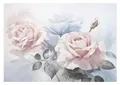 Fototapete Blumen 3D Effekt Rosen Abstrakt 368x254 cm - inkl. Kleister - für Wohnzimmer Schlafzimmer Flur Vlies Tapete Wandtapete Vliestapete Motivtapeten Montagefertig