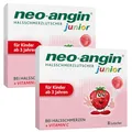 neo-angin Junior Halsschmerzlutscher mit leckerem Erdbeergeschmack | lindert Halsschmerzen & beruhigt die gereizte Schleimhaut | für Kinder ab 3 Jahren | Lutscher mit Isländisch Moos | 2 x 8 Stück