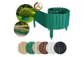 Floranica Palisade Beeteinfassung Beetumrandung Rasenkante Flexibler Rollborder Palisade, LxH: 200x10 cm, Grün, Dekozaun Holzzaun Umzäunung Garten Beeten Blumenbeeten Kräutergarten