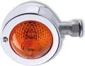 HIGHSIDER smart Bullet Pike Glühlampen Blinker Gehäuse Chrom / Linse Orange (Stück), Vorn & Hinten