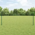 vidaXL Metallgartenzaun-Set 2-teilig Grün Metall 25 m Langlebig
