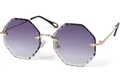 styleBREAKER Sonnenbrille Rahmenlose Runde Sonnenbrille mit Diamant Schliff (1-St)
