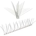 1 Meter (2 x 0,5m) Taubenspikes 5-reihig auf Polycarbonat - hochwertige Lösung für Vogelabwehr Taubenabwehr Spikes