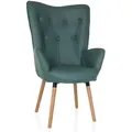 Ohrensessel / Vintage Sessel Havenio I Stoff Mint Hjh Living