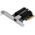 TRENDnet, TEG-10GECTX, 10 Gigabit PCIe Netzwerkadapter, Unterstützt 802.1Q VLAN, Standard- und Flache Halteklammern inbegriffen, Windows, Windows Server, Linux, NBase-T