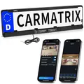 CARMATRIX WLAN Funk Rückfahrkamera im Kennzeichenhalter für Smartphone | HD Rückfahrsystem mit App-Steuerung für iOS & Android, KI Personen- & Fahrzeugerkennung, IR Nachtsicht, Foto & Video