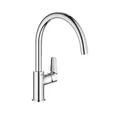 Grohe Mitigeur GROHE QuickFix Küchenarmatur mit hohem Auslauf 360° Drehung Chrom