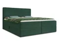 Sofnet Boxspringbett Mollo mit 2 Bettkästen, Doppelbett mit Bonell-Matratze und Topper, Polsterbett in weichem Cordstoff, Bett, Bettgestell für Schlafzimmer (Grün (Tilia 39), 180 x 200 cm)