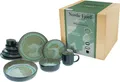 CreaTable, 21554, Nordic Fjord Green, Kombiservice 10-tlg, Steinzeug