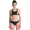 ARENA Damen Badeanzug Threefold Bikini Set  Black-Asphalt-White D36