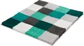Kleine Wolke Badematte "Caro" Gr. 2, blau (petrol), rechteckig (55cm x 65cm ), 1 Stk.