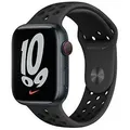 Apple Watch Nike Series 7 45 mm Aluminiumgehäuse mitternacht am Nike Sportarmband anthrazit/schwarz [Wi-Fi + Cellular]