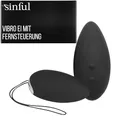 Sinful Vibro Ei mit Fernsteuerung - Vibrator Ei und Klitoris Vibrator Mit 10 Vibrationsmodi - Klitoris und G-punkt Sexspielzeug - Schwartz Egg für Frauen und Paare