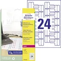 AVERY Zweckform L7950-20 Kabeletiketten (60x40 mm auf DIN A4, Laser, extrem stark selbstklebend, reißfest, bedruckbare Klebefolie ideal zum Kennzeichnen von Kabeln) 480 Aufkleber auf 20 Blatt weiß