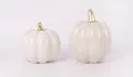 Dekofigur Kürbis Keramik Ø 13 x 13 cm off white
